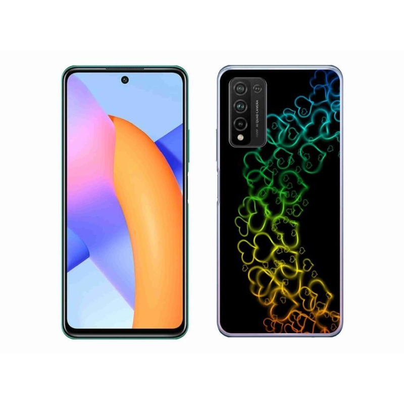 Zselés borítás mmCase a Honor 10X Lite készülékhez - színes szívek