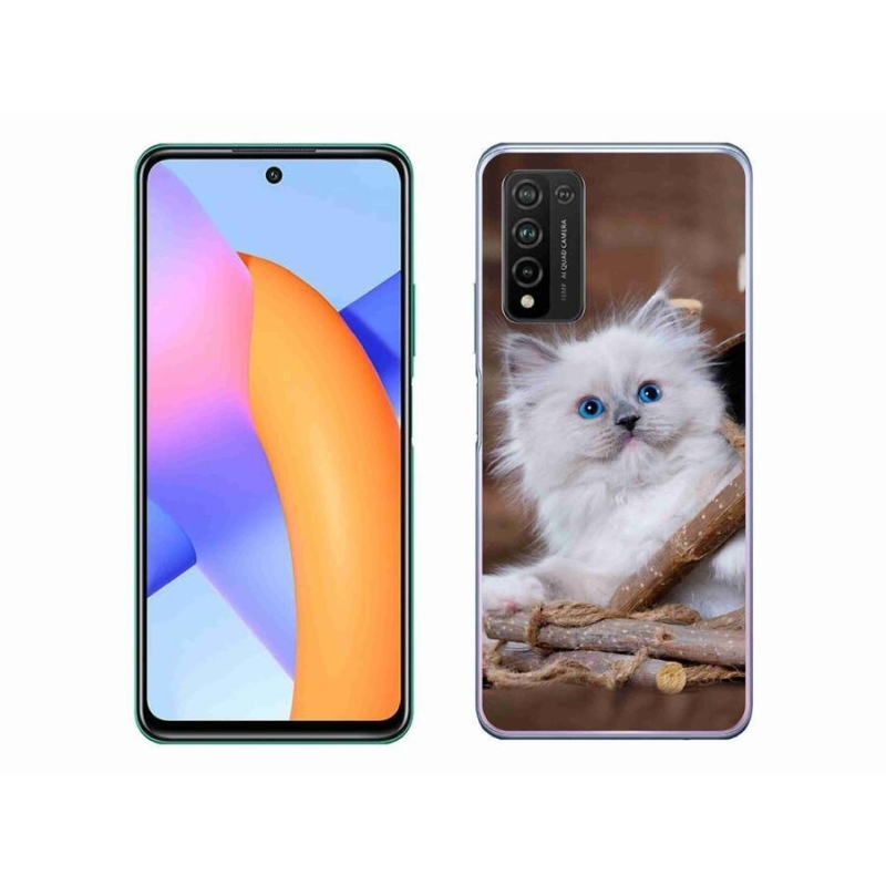 Zselés borítás mmCase a Honor 10X Lite készülékhez - fehér cica