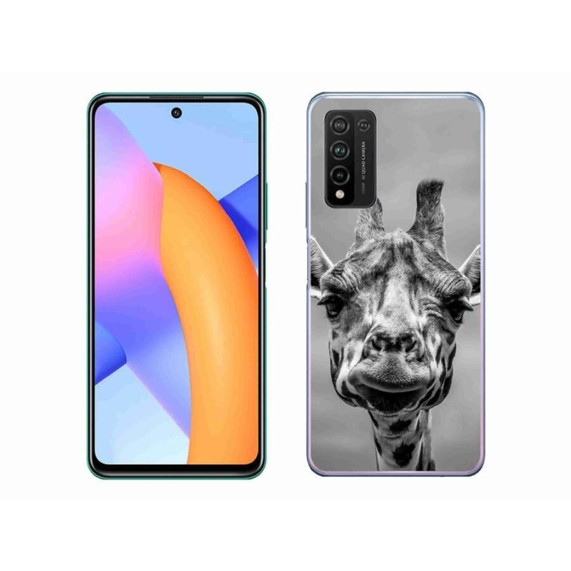 Zselés borítás mmCase a Honor 10X Lite készülékhez - fekete-fehér zsiráf