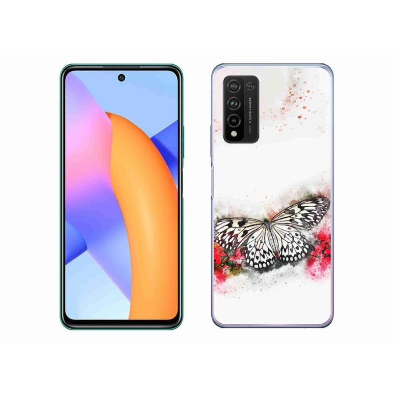 Zselés borítás mmCase a Honor 10X Lite készülékhez - fekete-fehér pillangó