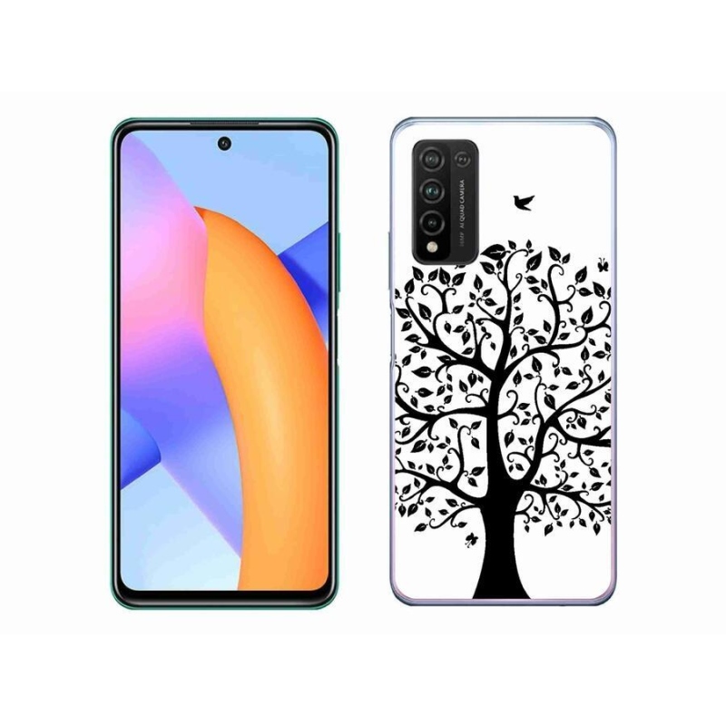 Zselés borítás mmCase a Honor 10X Lite készülékhez - fekete-fehér fa