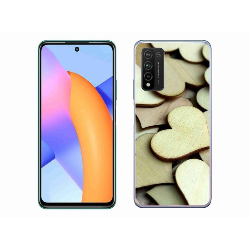 Zselés borítás mmCase a Honor 10X Lite készülékhez - fából készült szívek