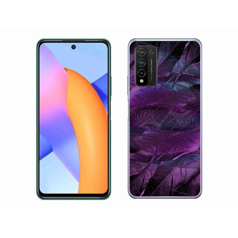 Zselés borítás mmCase a Honor 10X Lite készülékhez - lila tollak