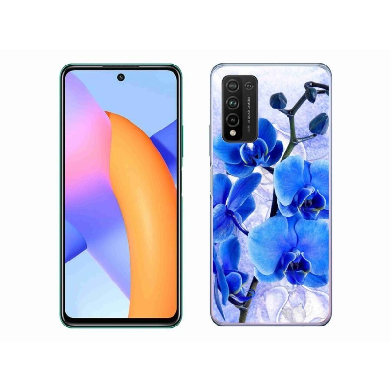 Zselés borító mmCase a Honor 10X Lite készülékhez - kék virágok