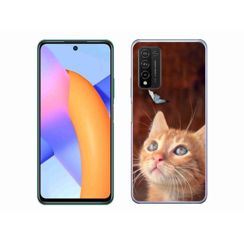 Gél borító mmCase a Honor 10X Lite készülékhez - pillangó és cica
