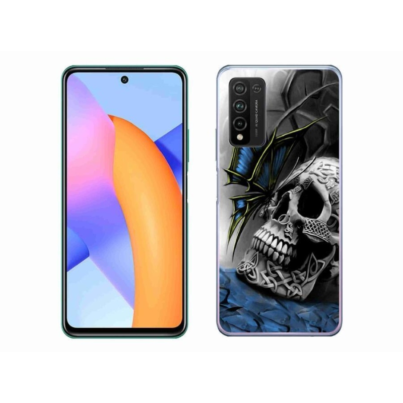 Zselés borítás mmCase a Honor 10X Lite készülékhez - pillangó és koponya
