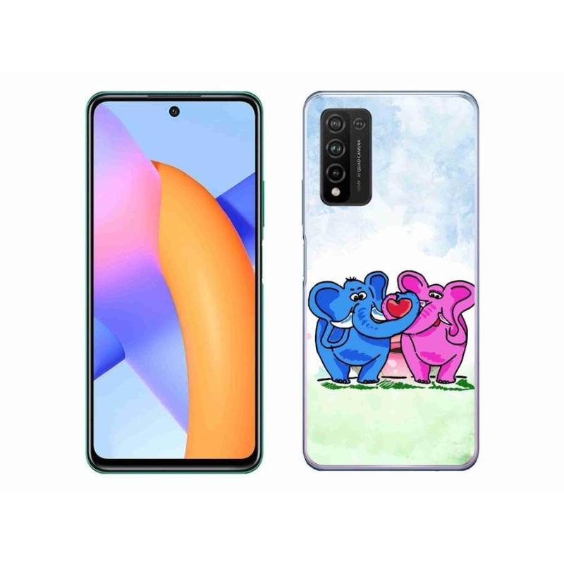 Gél borítás mmCase a Honor 10X Lite készülékhez - szerelmes elefántok
