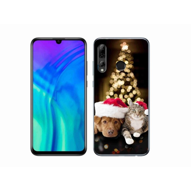 Gél borító mmCase a Honor 20 Lite-hoz - Karácsonyi kutya és macska