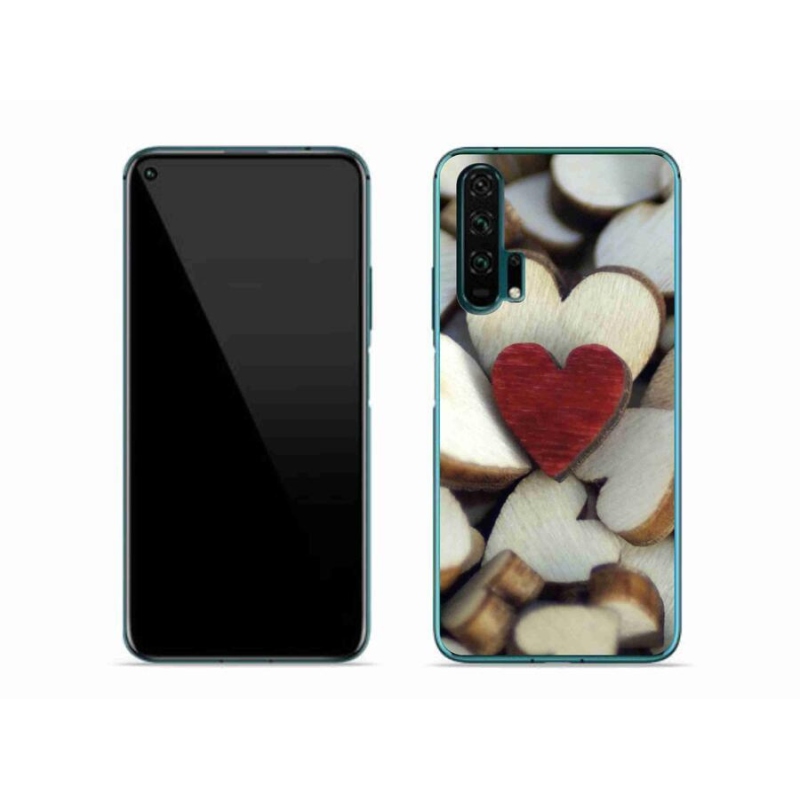 Gél borítás mmCase a Honor 20 Pro-hoz - gravírozott piros szív