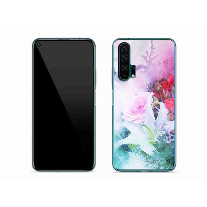 Zselés borítás mmCase a Honor 20 Pro számára - virágok 4