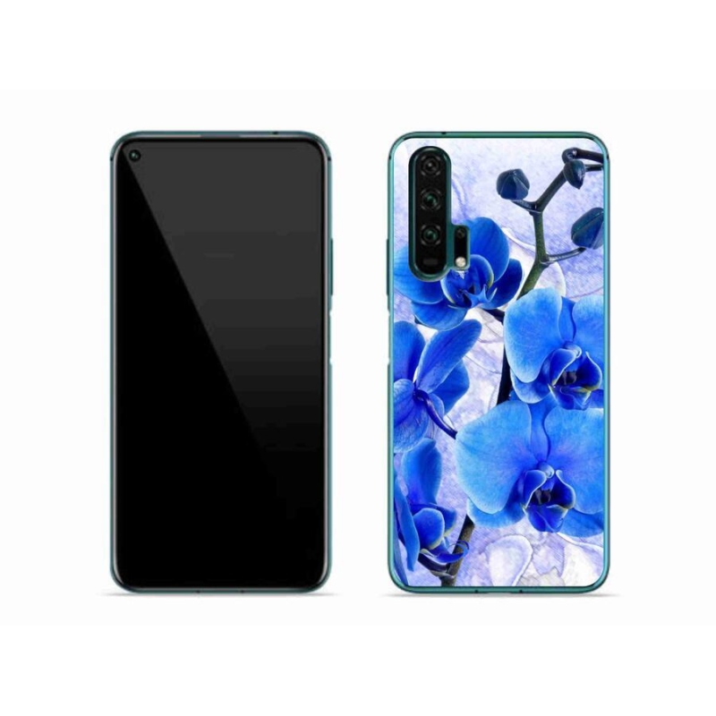 Zselés borítás mmCase a Honor 20 Pro-hoz - kék virágok