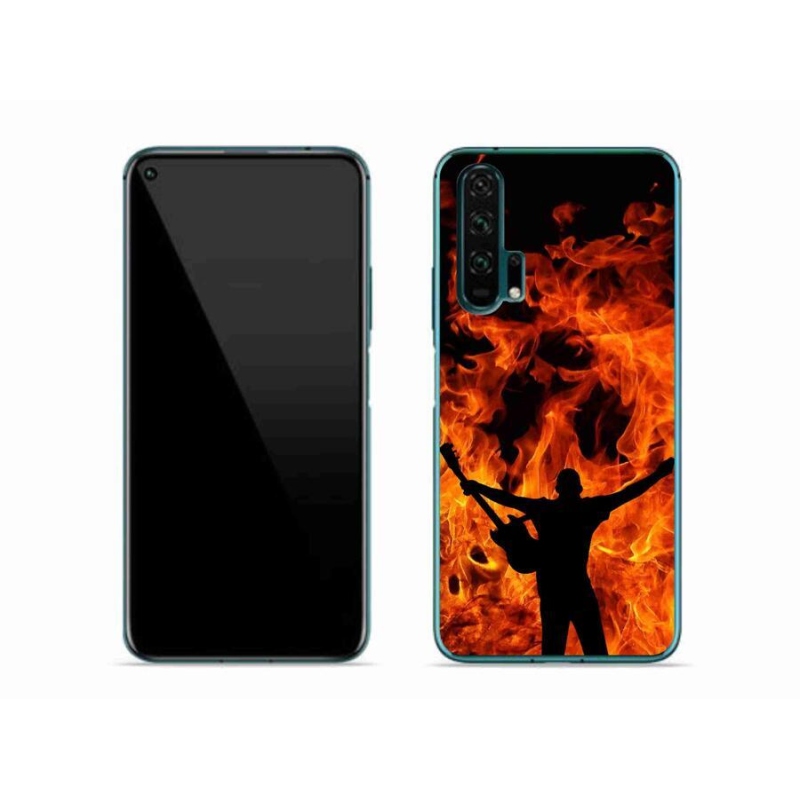 Gél borítás mmCase a Honor 20 Pro számára - zenész és tűz