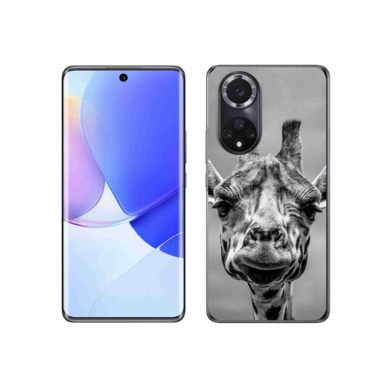 Zselés borító mmCase a Honor 50 készülékhez - fekete-fehér zsiráf