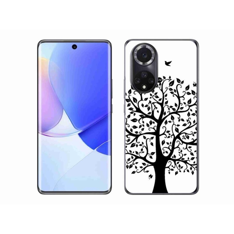 Zselés borító mmCase a Honor 50-hez - fekete-fehér fa