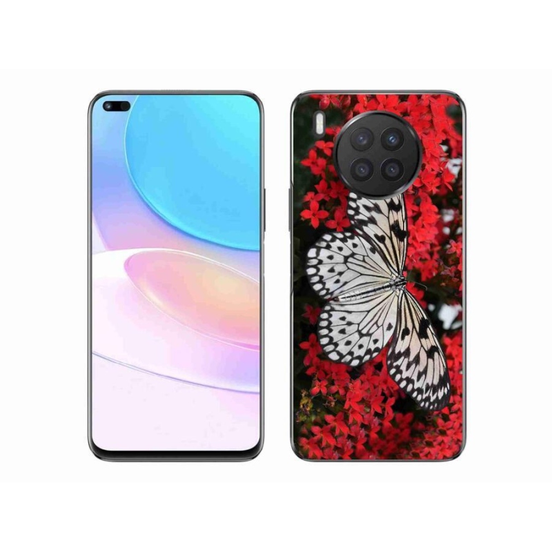 Zselés borító mmCase a Honor 50 Lite-hoz - fekete-fehér pillangó 1