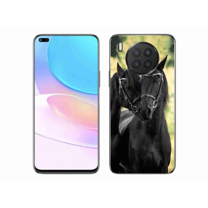 Zselés borítás mmCase a Honor 50 Lite-hoz - két fekete ló