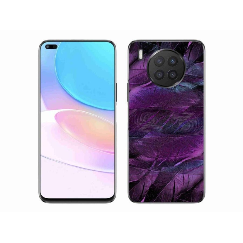 Zselés borítás mmCase a Honor 50 Lite készülékhez - lila tollak
