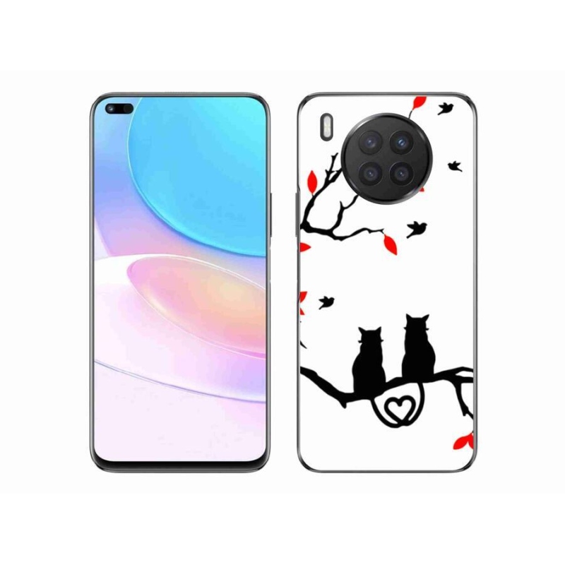 Zselés borítás mmCase a Honor 50 Lite-hoz - macska szeretet