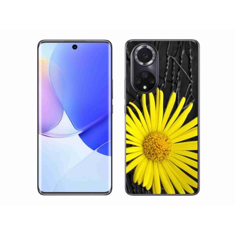 Zselés borító mmCase Honor 50 - sárga virághoz