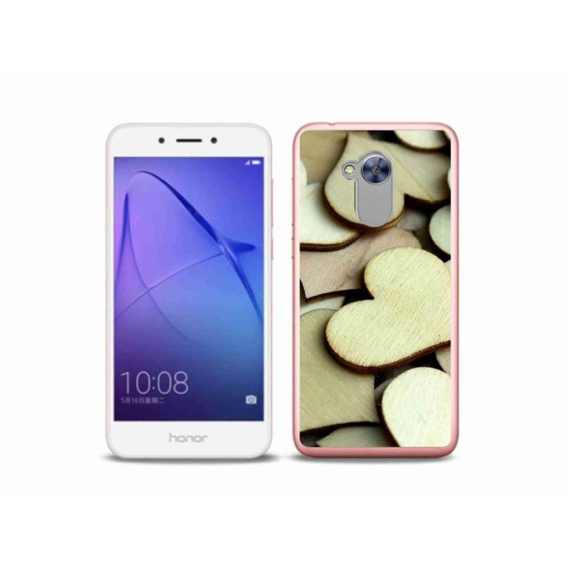 Gél borítás mmCase a Honor 6A számára - fából készült szívek