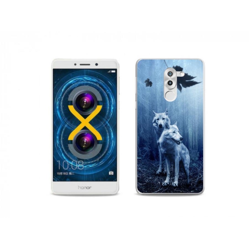 Zselés borítás mmCase a Honor 6X-hez - farkasok az erdőben