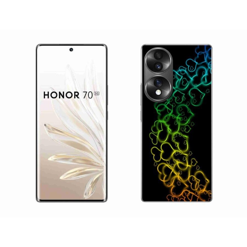 Zselés borító mmCase a Honor 70-hez - színes szívek