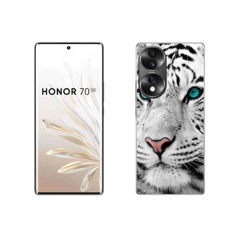 Zselés borítás mmCase a Honor 70-hez - fehér tigris