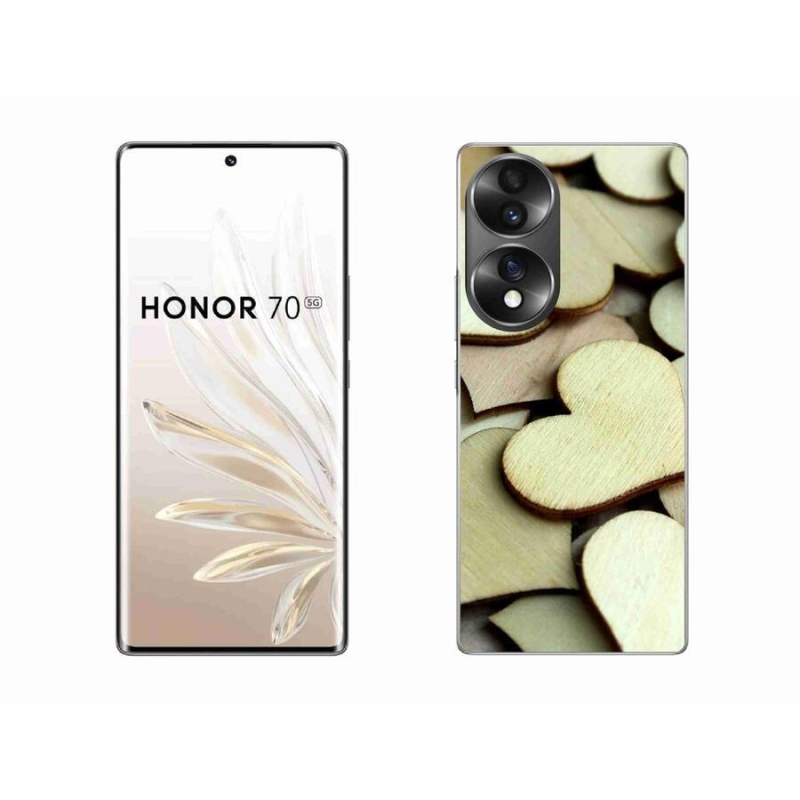 Zselés borítás mmCase a Honor 70-hez - fából készült szívek
