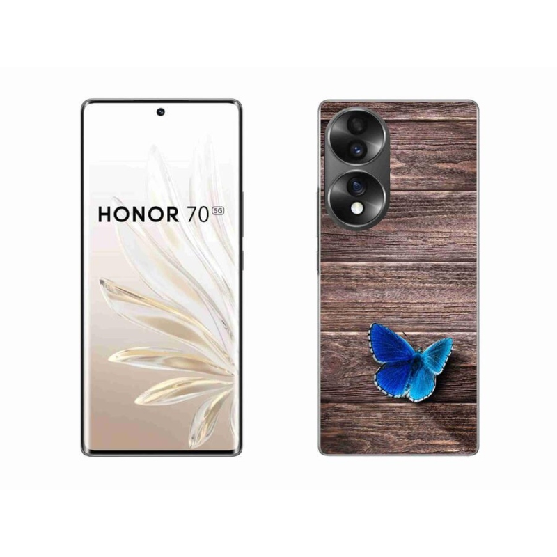 Zselés borítás mmCase a Honor 70-hez - kék pillangó 1