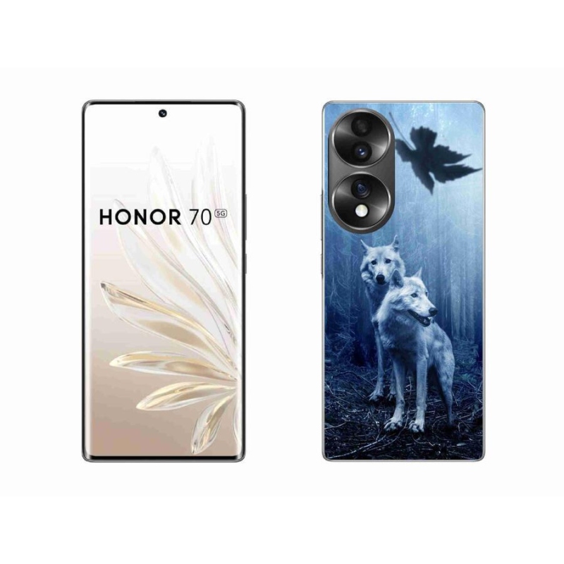 Zselés borító mmCase a Honor 70-hez - farkasok az erdőben