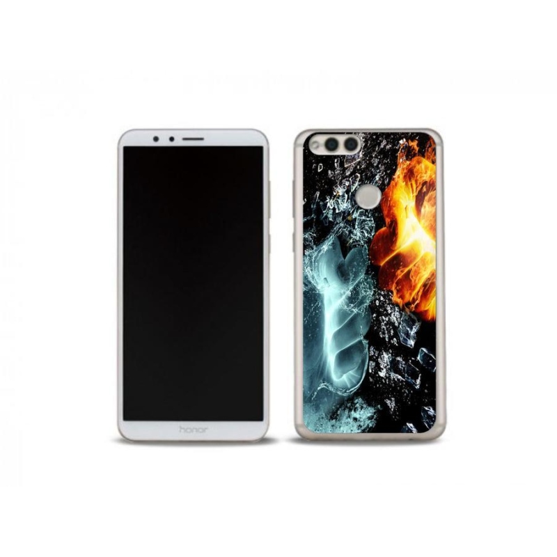 Zselés borítás mmCase a Honor 7X-hez - víz és tűz