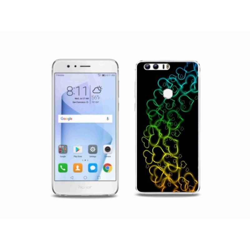 Zselés borítás mmCase a Honor 8-hoz - színes szívek