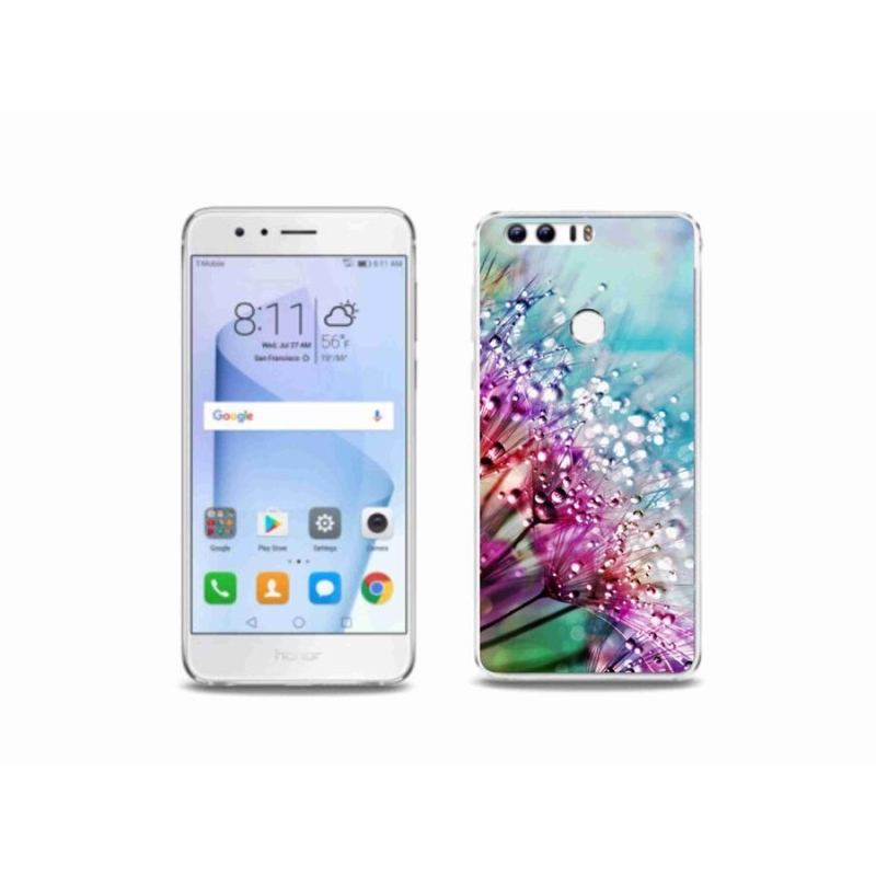 Gél borító mmCase a Honor 8-hoz - színes virágok