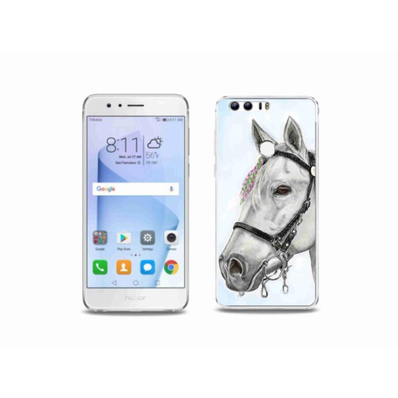 Zselés borítás mmCase a Honor 8-hoz - fehér ló 1