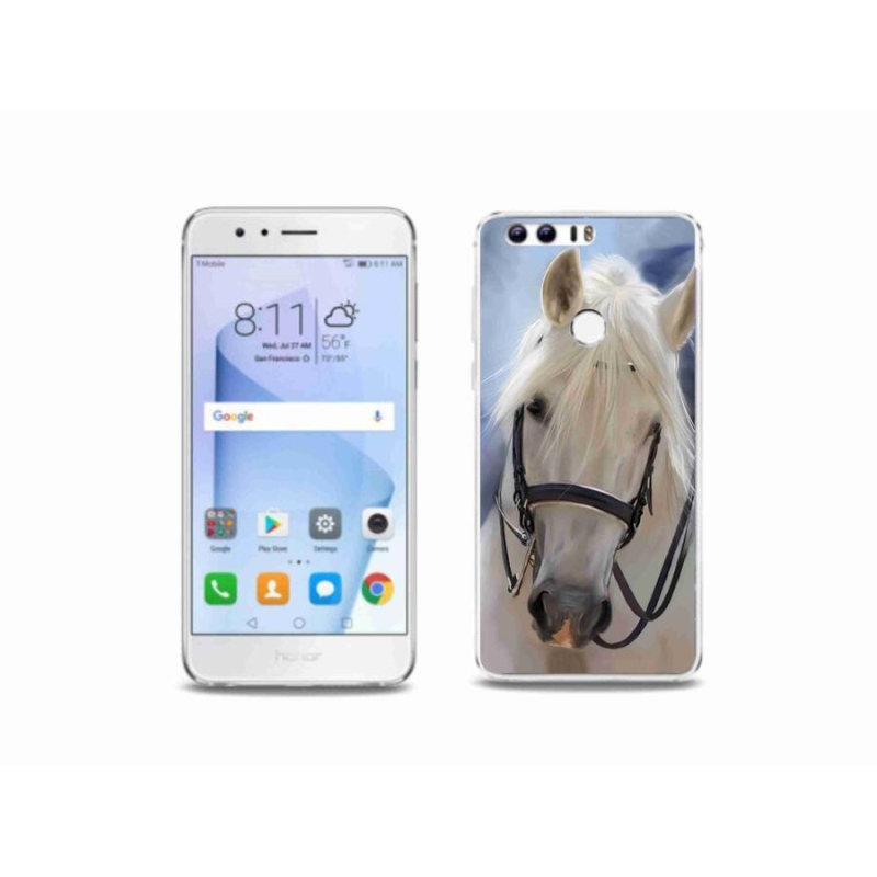 Zselés borítás mmCase a Honor 8-hoz - fehér ló