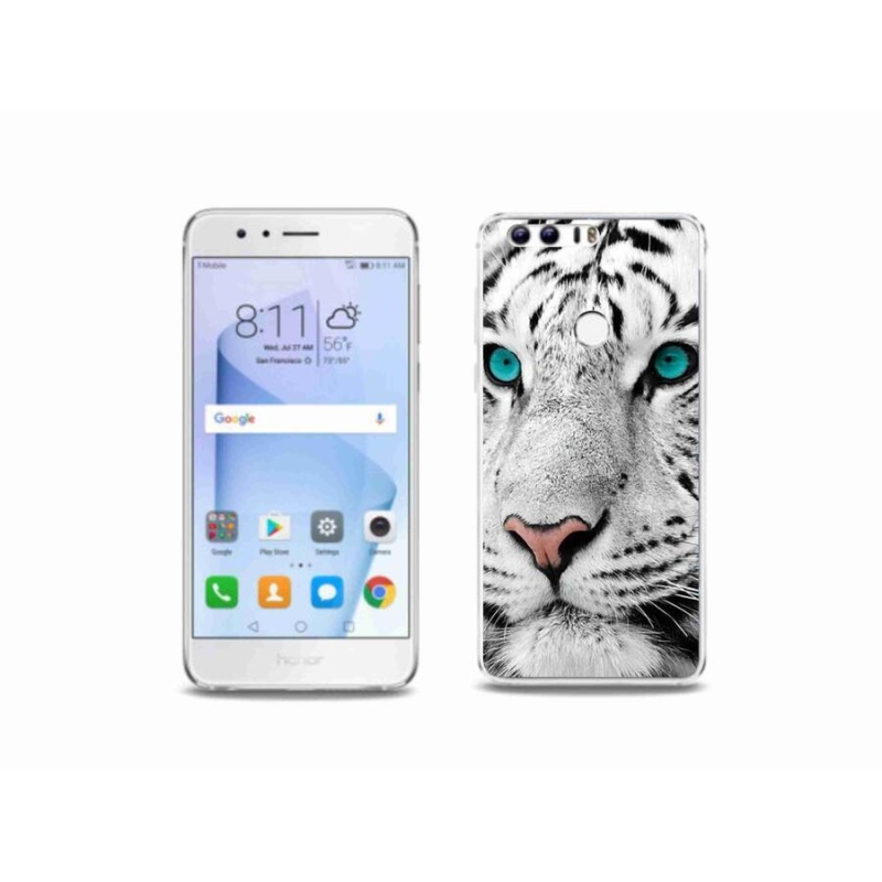 Zselés borítás mmCase a Honor 8-hoz - fehér tigris