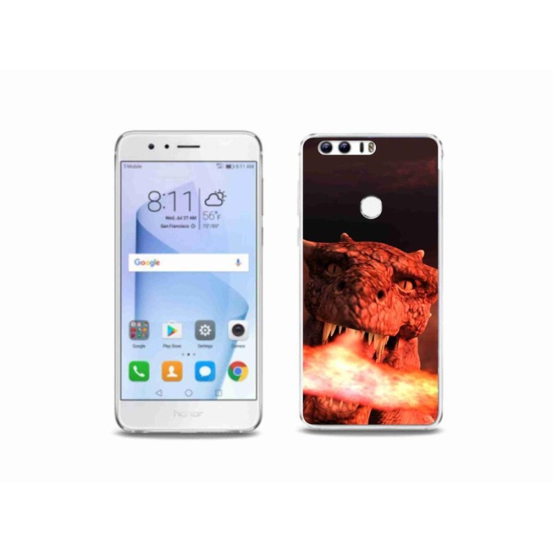 Zselés borítás mmCase a Honor 8-hoz - sárkány