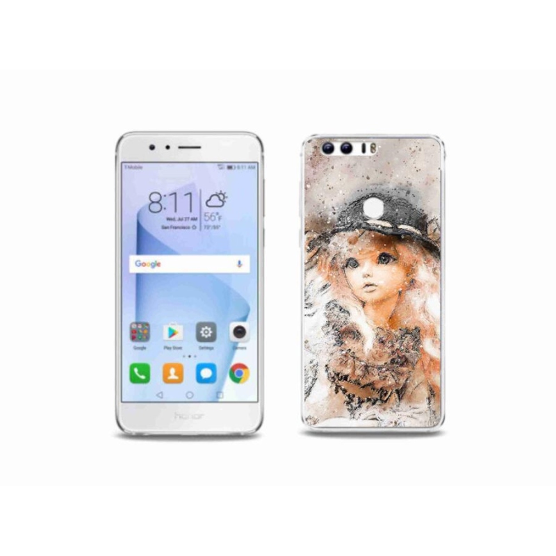 Zselés borítás mmCase a Honor 8-hoz - lány sapkával