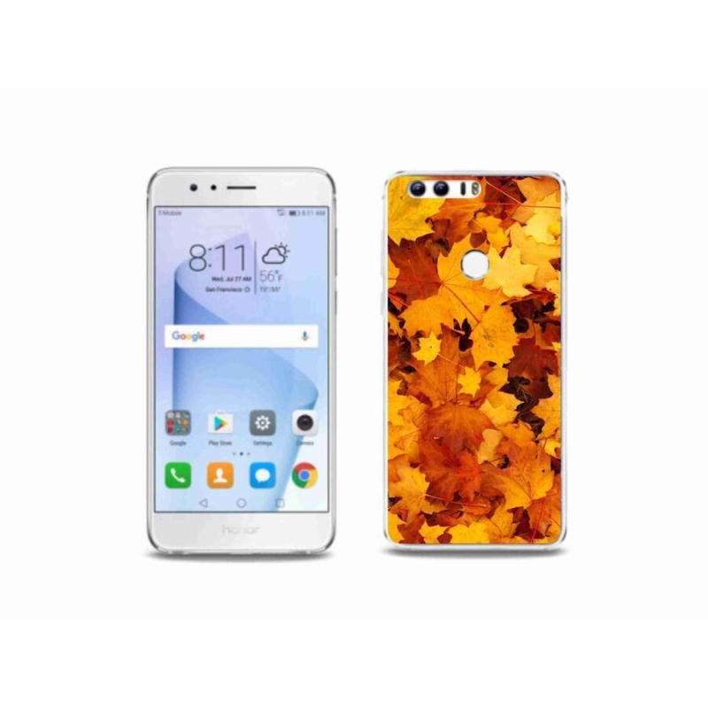 Zselés borítás mmCase a Honor 8-hoz - juharlevelek