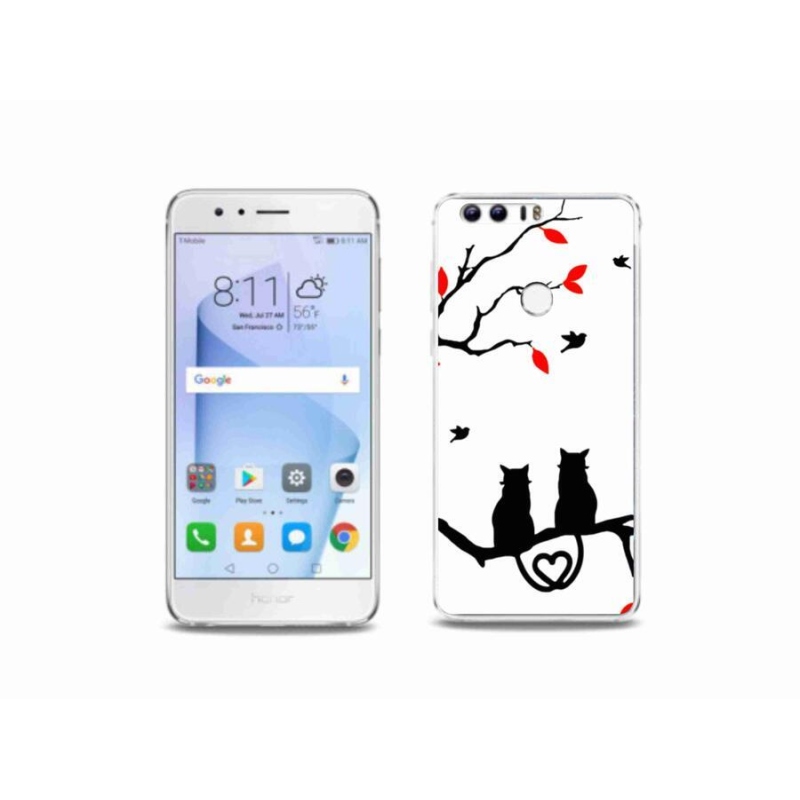 Gél borítás mmCase a Honor 8-hoz - macska szeretet