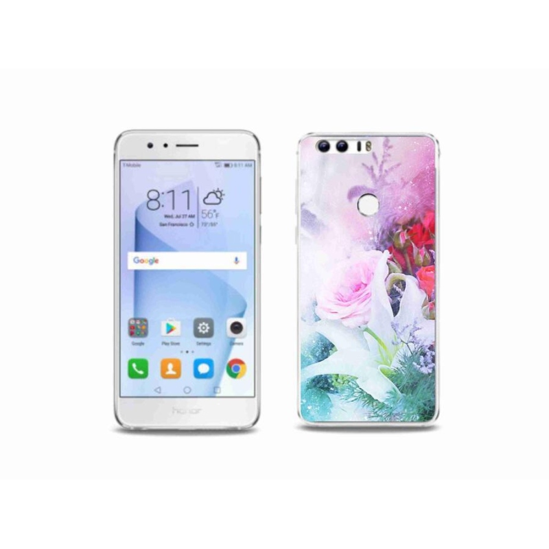 Zselés borítás mmCase a Honor 8-hoz - virágok 4
