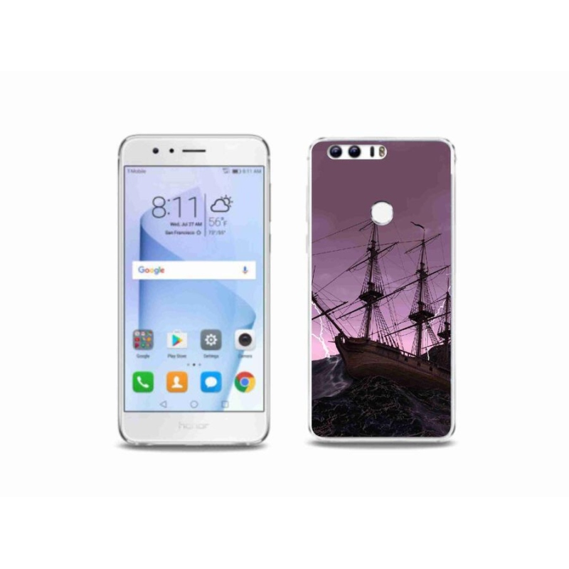 Zselés borítás mmCase a Honor 8-hoz - hajó a viharban
