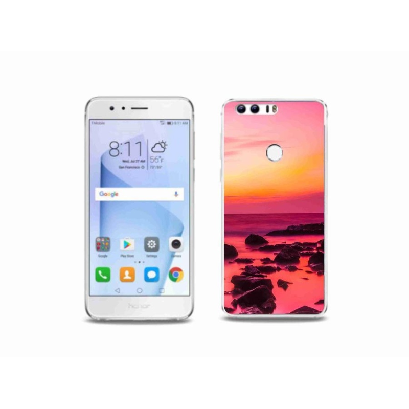Zselés borítás mmCase a Honor 8-hoz - tenger és ragyogás
