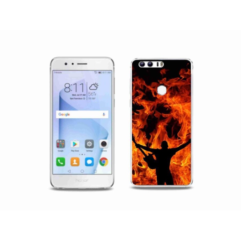 Gél borítás mmCase a Honor 8-hoz - zenész és tűz