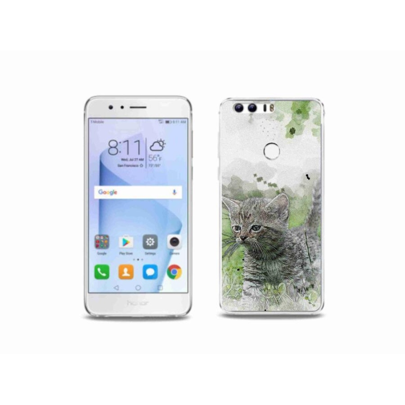 Gél borítás mmCase a Honor 8-hoz - aranyos cica 1