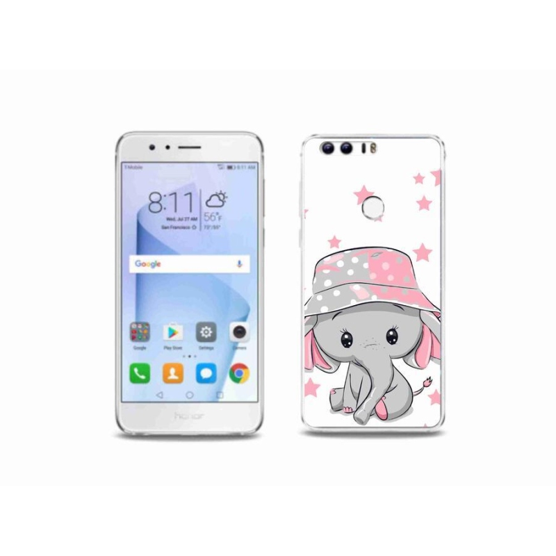 Zselés borítás mmCase a Honor 8-hoz - rózsaszín elefánt