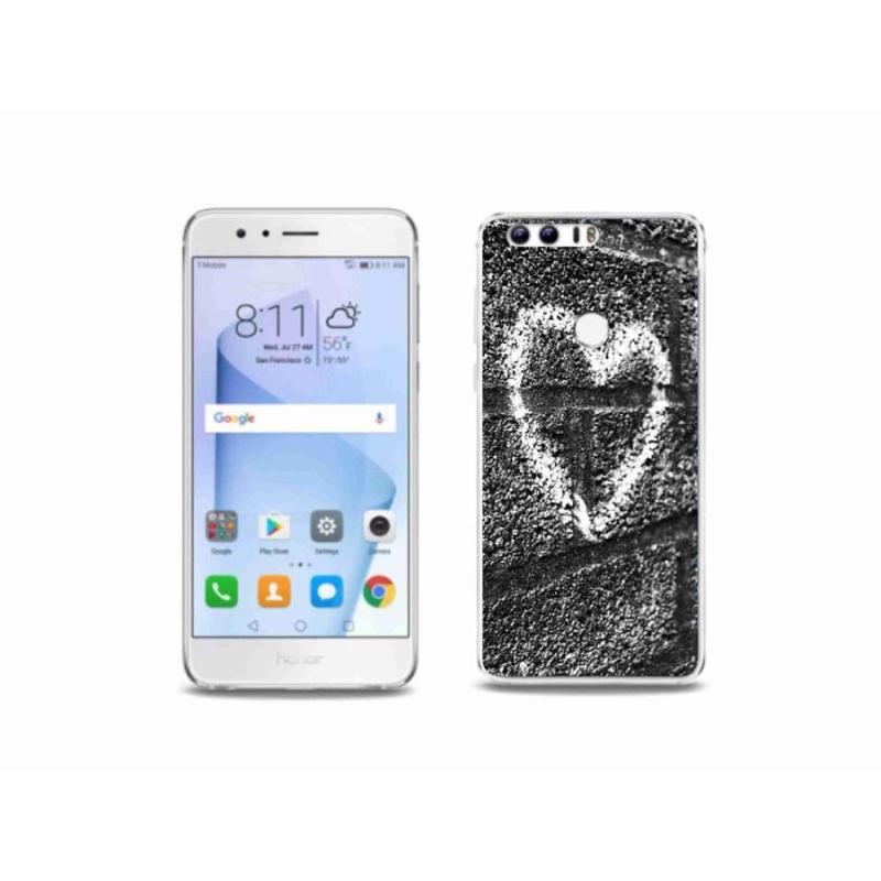 Zselés borítás mmCase a Honor 8-hoz - szív a falon