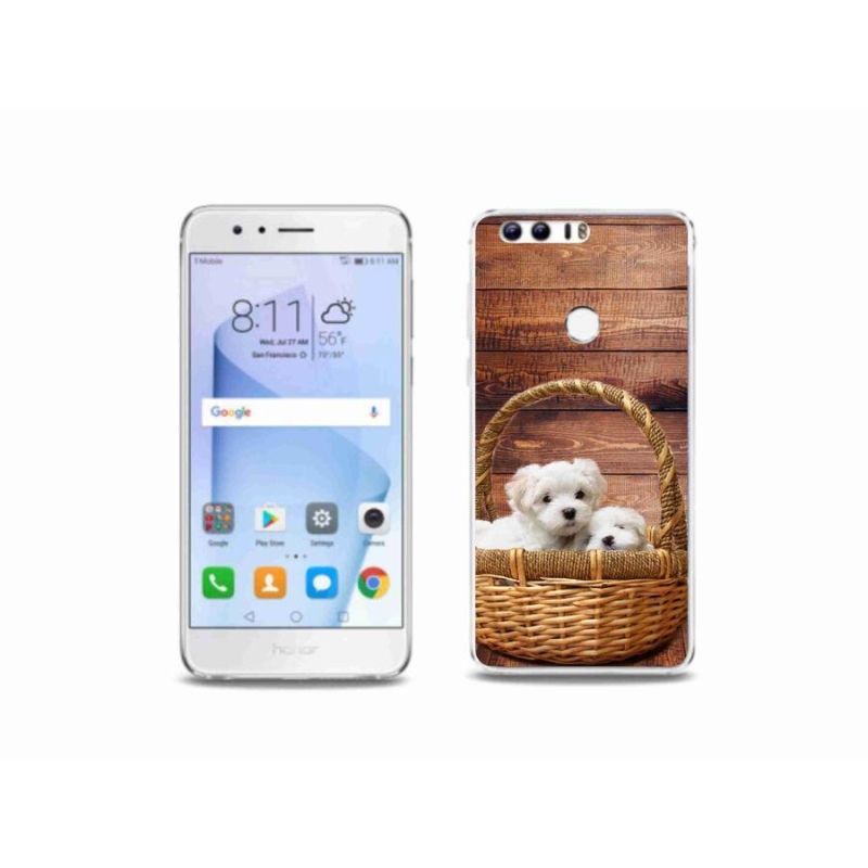 Zselés borítás mmCase a Honor 8-hoz - kölyökkutyák