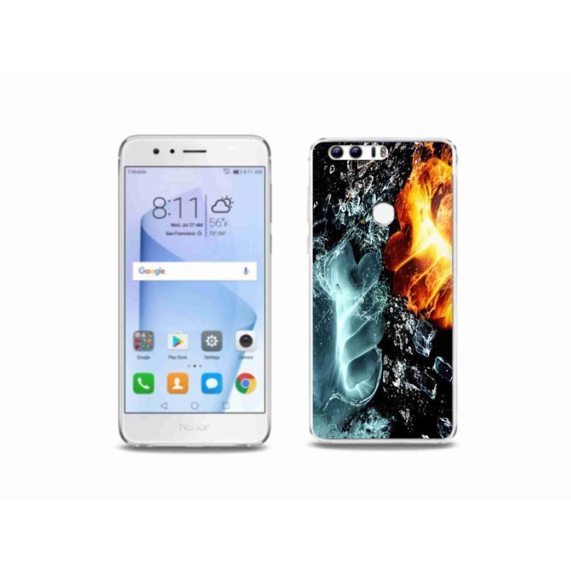 Zselés borítás mmCase a Honor 8-hoz - víz és tűz