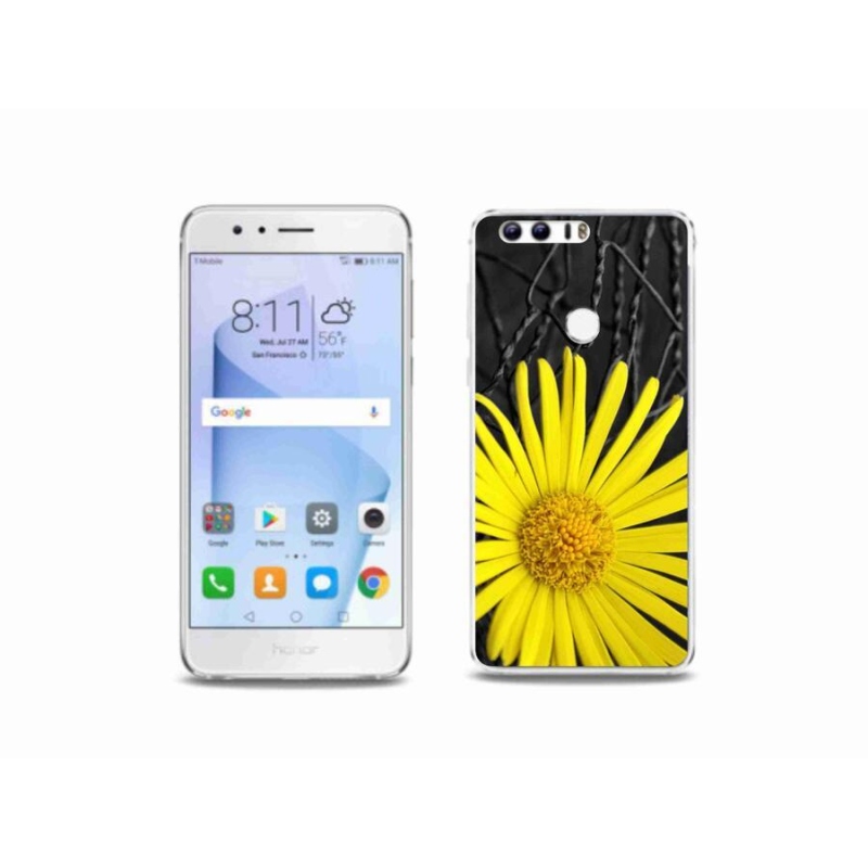 Zselés borítás mmCase a Honor 8-hoz - sárga virág